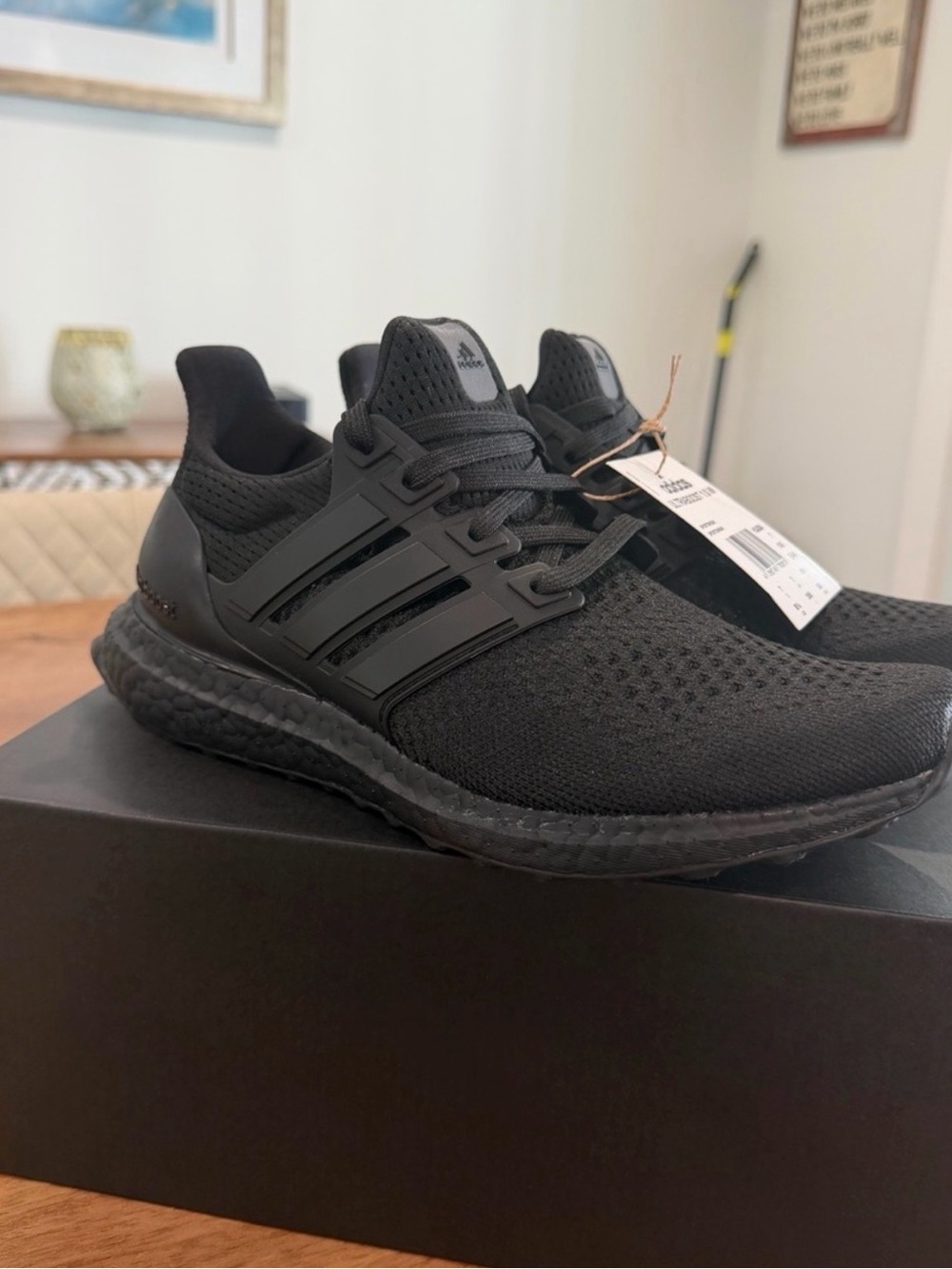adidas Ultraboost 1.0 All Black Running Sneakers